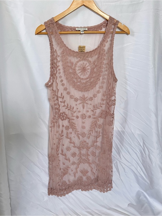 American Eagle Outfitters Dresses & Skirts - American Eagle Outfitters Blush Lace-Trim Tank